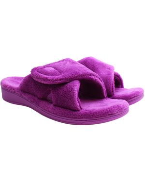 Vionic Relax Terry Slippers - Purple