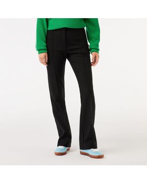 Lacoste High Waist Flare Dress Trousers - Black