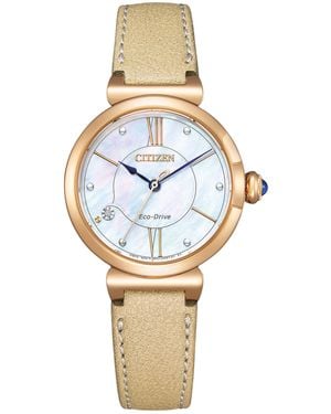 Citizen Watch Em1073-18D Leather - Metallic