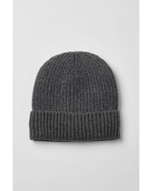 MAINE Fleece Lined Beanie Hat - Black