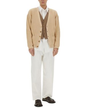 Moschino Organic Cotton Blend Cardigan - White