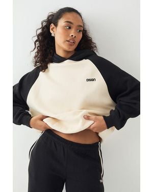 DSGN Studio Colour Block Raglan Oversized Hoodie - Black