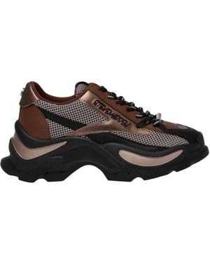 Steve Madden Ladies Zoomz Trainers (Clay) - Brown