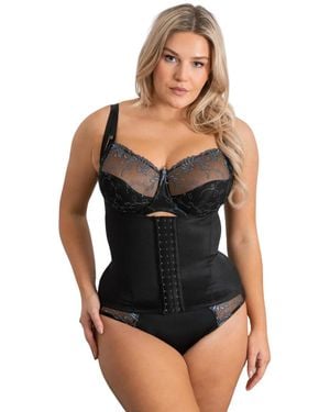 Pour Moi 16607 Hourglass Firm Control Back Smoothing Waist Cincher - Black