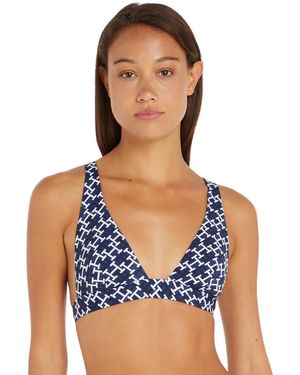 Tommy Hilfiger Uw0Uw04112 Triangle Bikini Top - Blue
