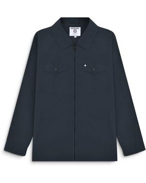 Lambretta Overshirt Kalmar Zip Fasten Jacket Textile - Blue