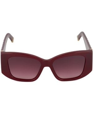 Dune Gleam Rectangular Frame Sunglasses - Purple
