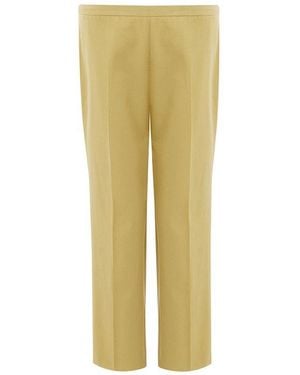 Lardini Cropped Straight Leg Trousers - Yellow