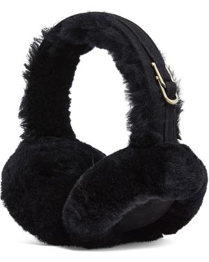 Infinity Leather Winter Super Soft Fluffy Ear Muffs Warm And Cosy Ear Warmers - Black