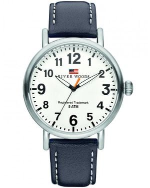 River Woods Sacramento Watch Rw420010 Leather - Blue