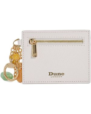 Dune Klub Leather Croc-Effect Purse - White