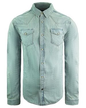 Scotch & Soda Regular Fit Denim Shirt - Green