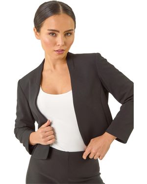 Roman Petite Stretch Bolero Jacket - Black