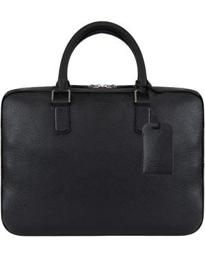 Giorgio Armani Briefcase Bag Leather - Black