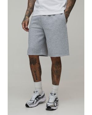 BoohooMAN Tall Basic Baggy Fit Jersey Short - Grey