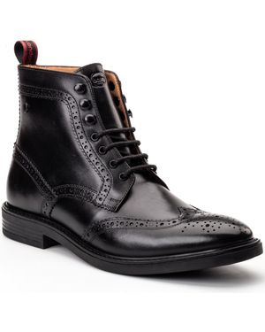 Base London Bristol Leather Brogues Shoes - Black