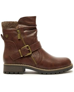 Lotus Jemma Biker Boots - Brown