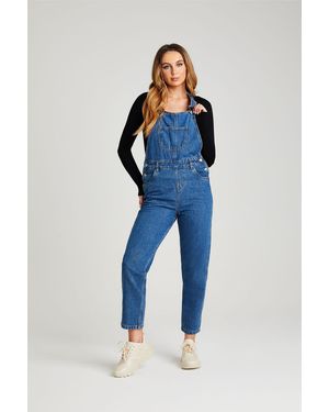 Urban Bliss Mid Traditional Long Dungaree Lace - Blue
