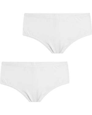 Q En Pack Of 2 High-Cut Knickers Micromodal Q108 - White