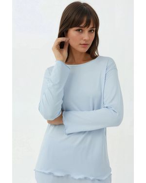 Hiccup Cosy Relaxed Fit Long Sleeve Pijama Set - Blue