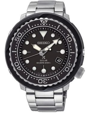 Seiko Solar Prospex Diver Watch Sne497P1Est Stainless Steel - Metallic