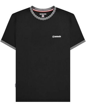 Lambretta Two Tone Ringer T-Shirt Cotton - Black