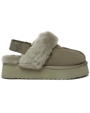 EverAu Australia Ever Au Wagtail Removable Strap Platform Slippers - Green
