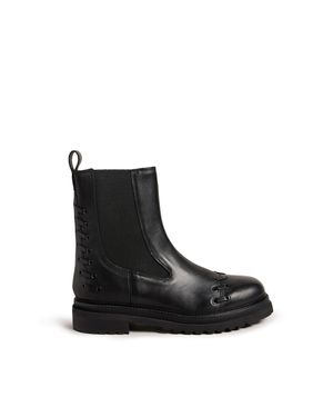 Ted Baker Jenha Leather Chunky Heeled Chelsea Boot - Black