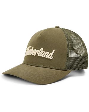 Timberland Accessories 3D Logo Wordmark Trucker Cap - Green