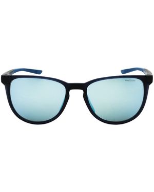 Nike Cool Down Mirror Lensed Matte Obsidian Sunglasses - Blue