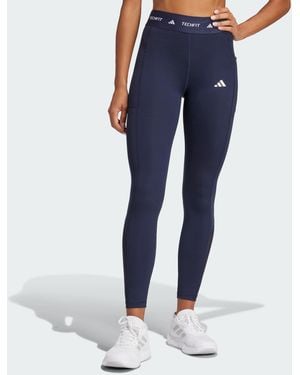 adidas Originals Techfit Stash Pocket Full-Length Leggings - Blue