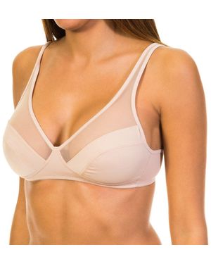 DIM Non-Wired Bra With Elastic Sides 04974 - Brown