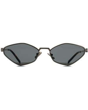 Miu Miu Oval Pale Dark Mu56Zs Metal - Grey