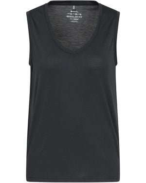 Mountain Warehouse Quick Dry Vest Casual V-Neck Lightweight Sleeveless Ladies Tank Top - Black