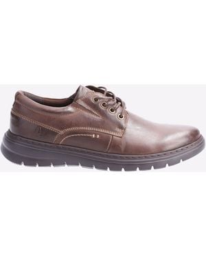 Hush Puppies Triton Leather Shoe Leather (Archived) - Black