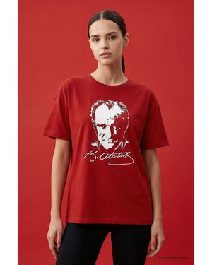 TOMMY LIFE Cotton Elastane T-Shirt - Red