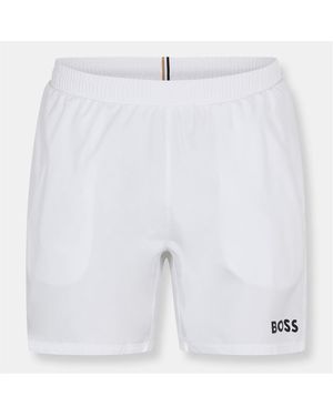 BOSS Dolphin Elasticated Waistband Swim Short - White
