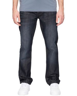 Crosshatch New Embossed Techno Jeans - Blue