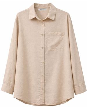 MixRay Oversize Linen Blend Shirt - Natural