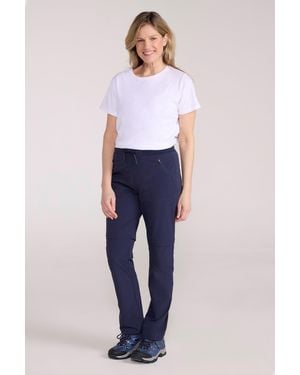 Mountain Warehouse 'Explorer' Trousers Quick Drying Uv Protection Hiking Trousers Polyamide - Blue