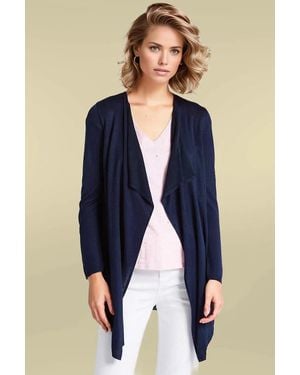Secret Label Open Front Waterfall Cardigan - Blue