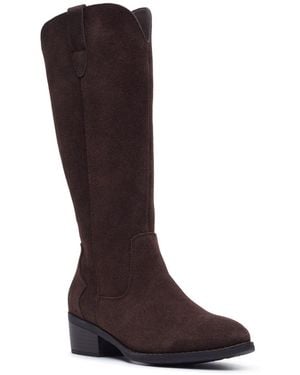 Hush Puppies Isabella Long Suede Winter Knee High Boots - Brown