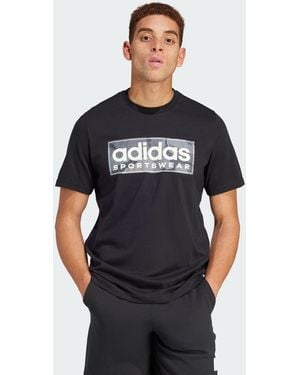 adidas Camo Linear Graphic Tee - Black