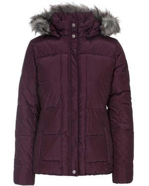 Trespass Ladies Nanette Fur Trim Jacket - Purple