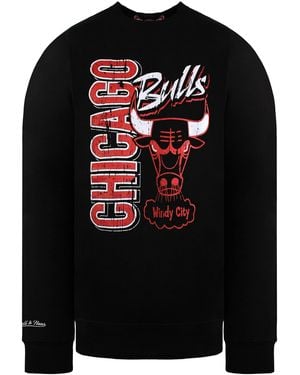 Mitchell & Ness Nba Chicago Bulls Wind City Jumper Cotton - Black