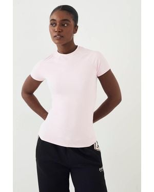 DSGN Studio Sculpt Rib Short Sleeve Top - White