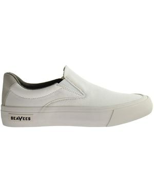 Seavees Hawthrone Slip On Standard Bleach Poplin Twill Off Shoes - White