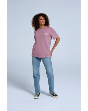 Mountain Warehouse 'Leena' Boxy T-Shirt Cotton Breathable Summer Tee - Blue