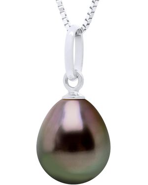 Ateliers Saint Germain Pendant Articulated Thread 750 And Real Cultured Tahiti Pearl Pear 8-9 Mm - Brown