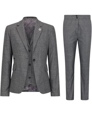 TruClothing Three-Piece Tailored Fit Suit - Grey